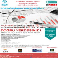 Sermaye Piyasaları ve Borsa Uzmanlığı Sertifika Programı İzmir'de başlıyor