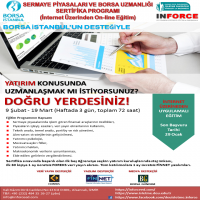 Sermaye Piyasaları ve Borsa Uzmanlığı Sertifika Programı 9 Şubat'ta başlıyor
